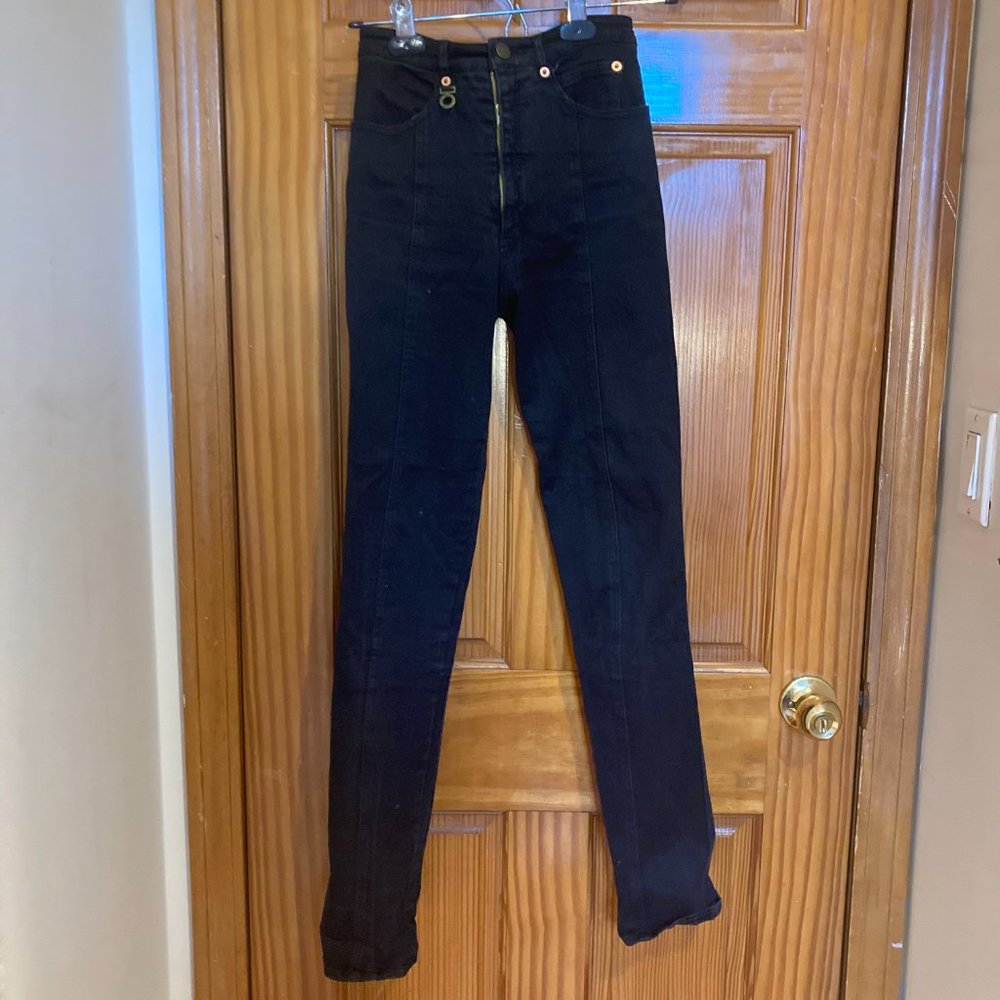 Judi Rosen Black High-Waisted Skinny Jeans W 26 / XS/S